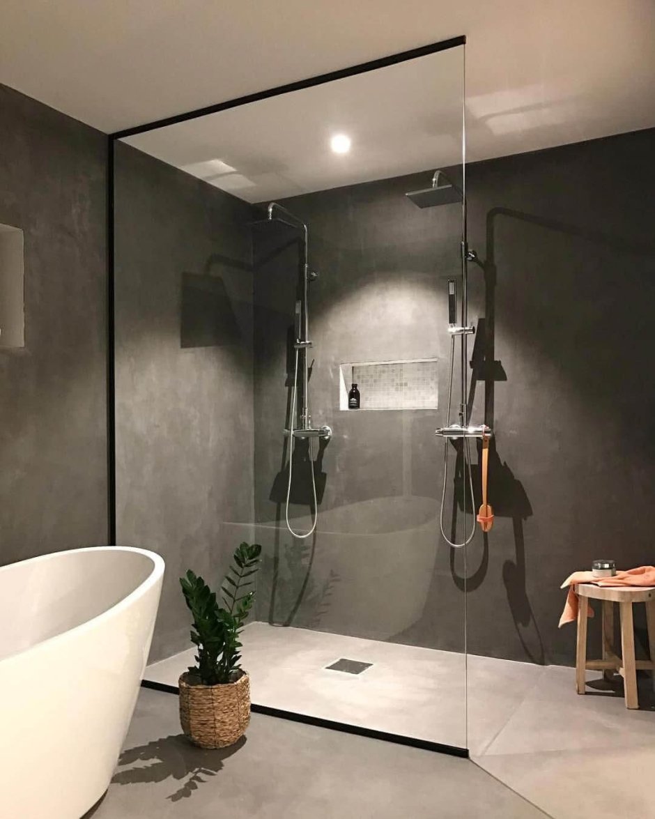 Ванная комната с душевым поддоном дизайн