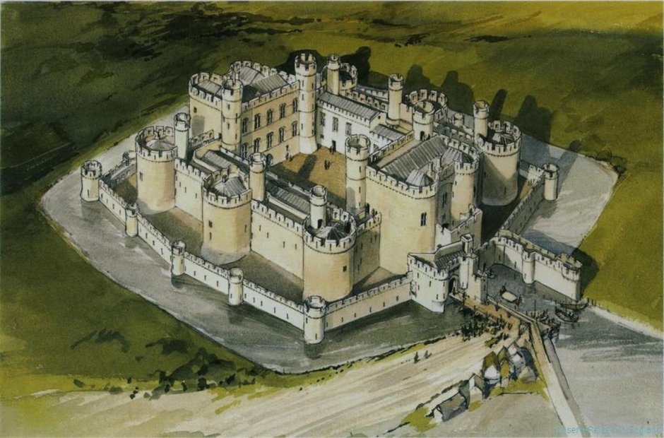Средневековый Рыцарский замок крепость