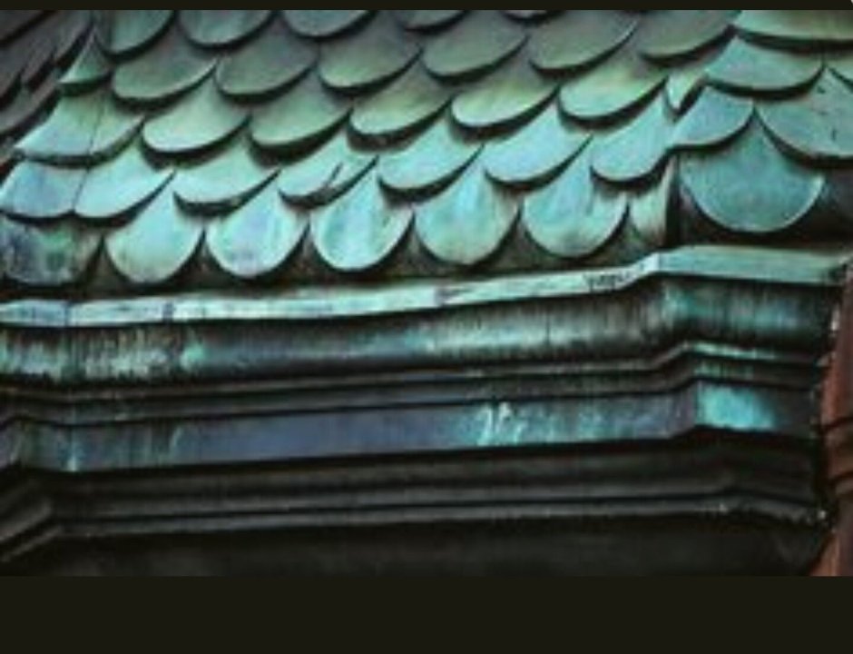 Кровля из патинированной меди