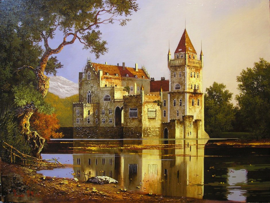Замок Мариенталь картина художника