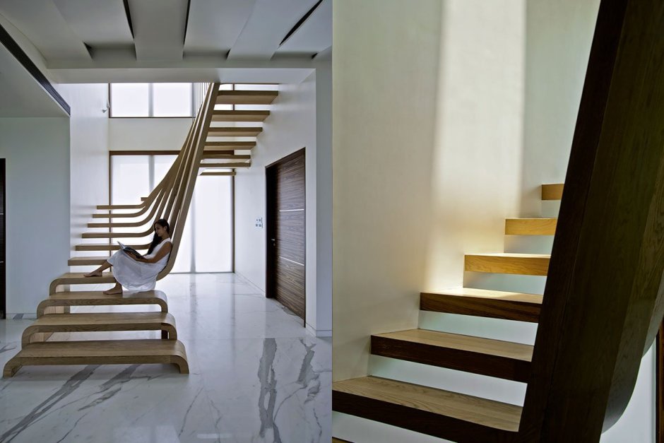 Лестница декоративная деревянная