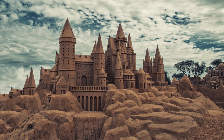 Хогвартс замок из песка
