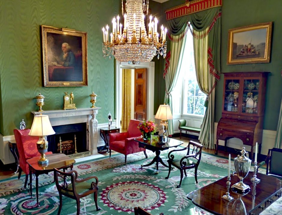 Белый дом в Вашингтоне красная комната