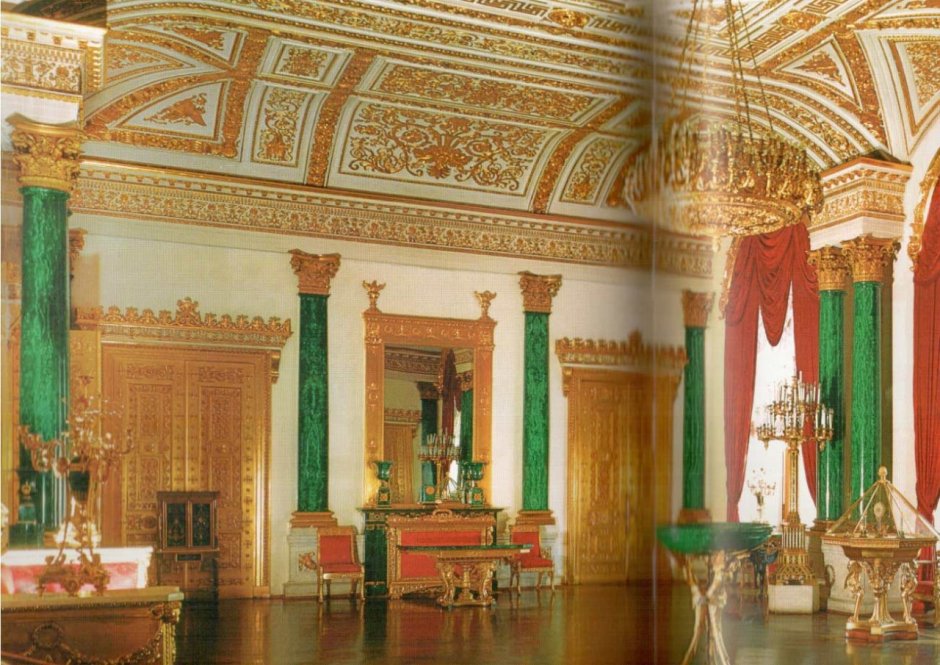 Эрмитаж зимний дворец малахитовый зал