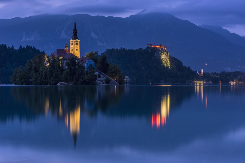 Озеро Блейско Словения обои