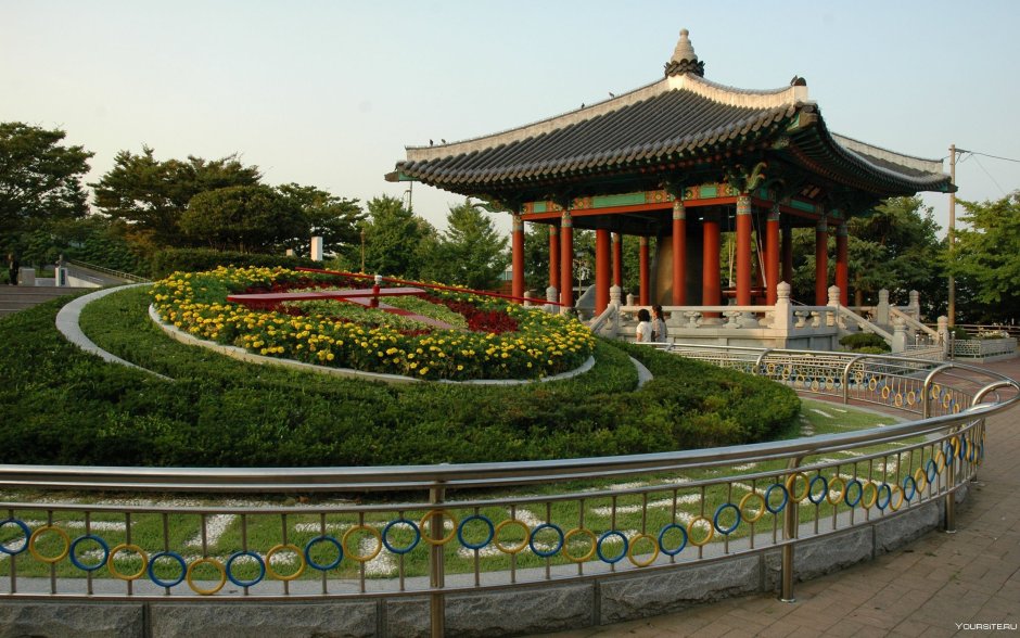 Корейский дворец рисунок
