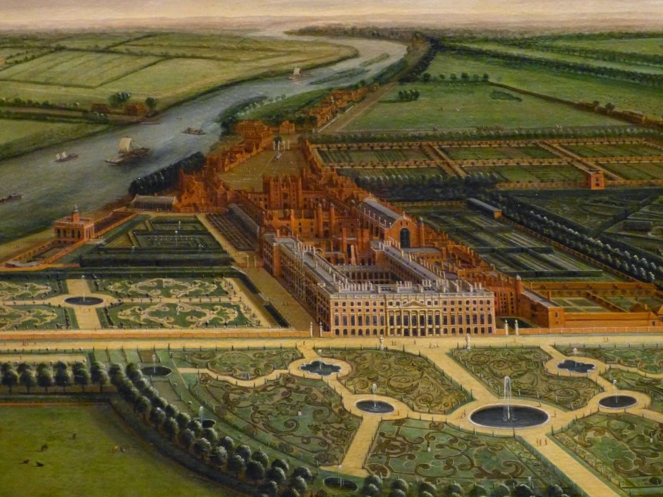 Дворец Хэмптон-корт Великобритания темный