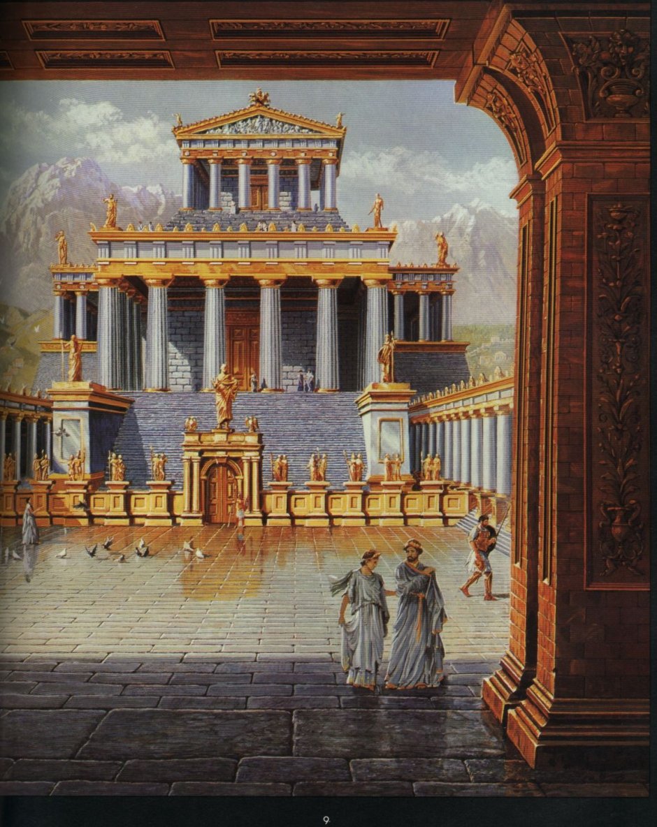 декор в античном храме анты