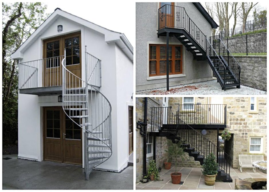 Наружная лестница на второй этаж