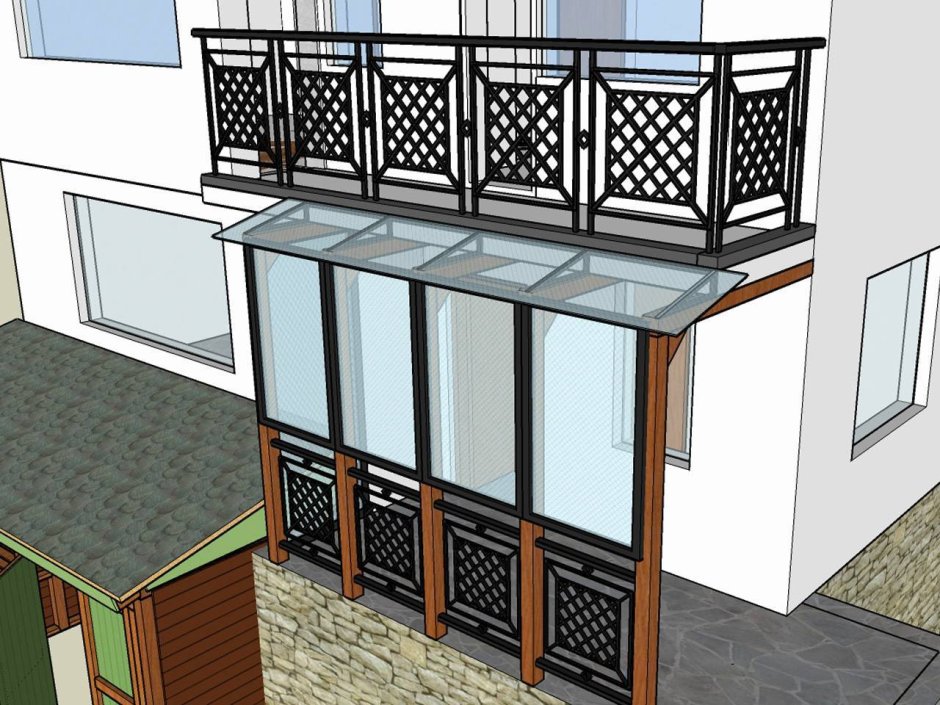 Обшивка парапета балкона
