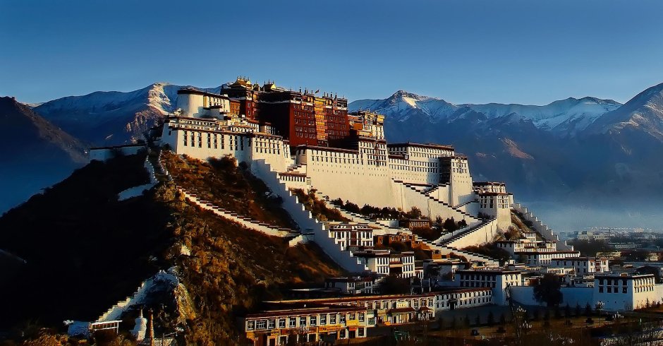 Лхаса Тибет сад в дворец Потала
