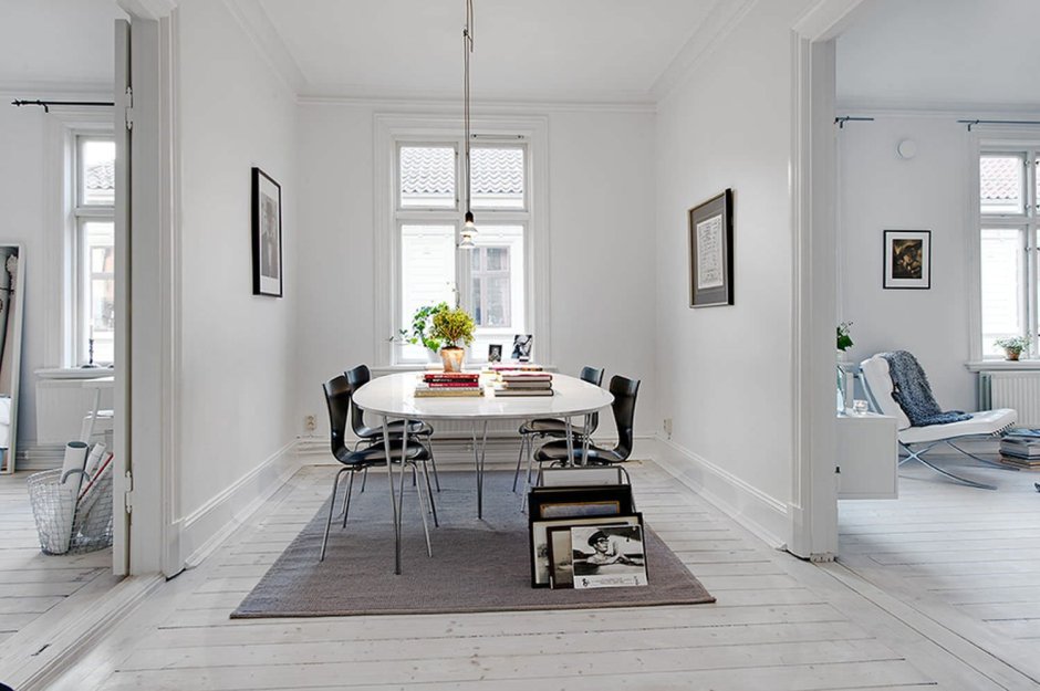Dulux Скандинавский белый в интерьере