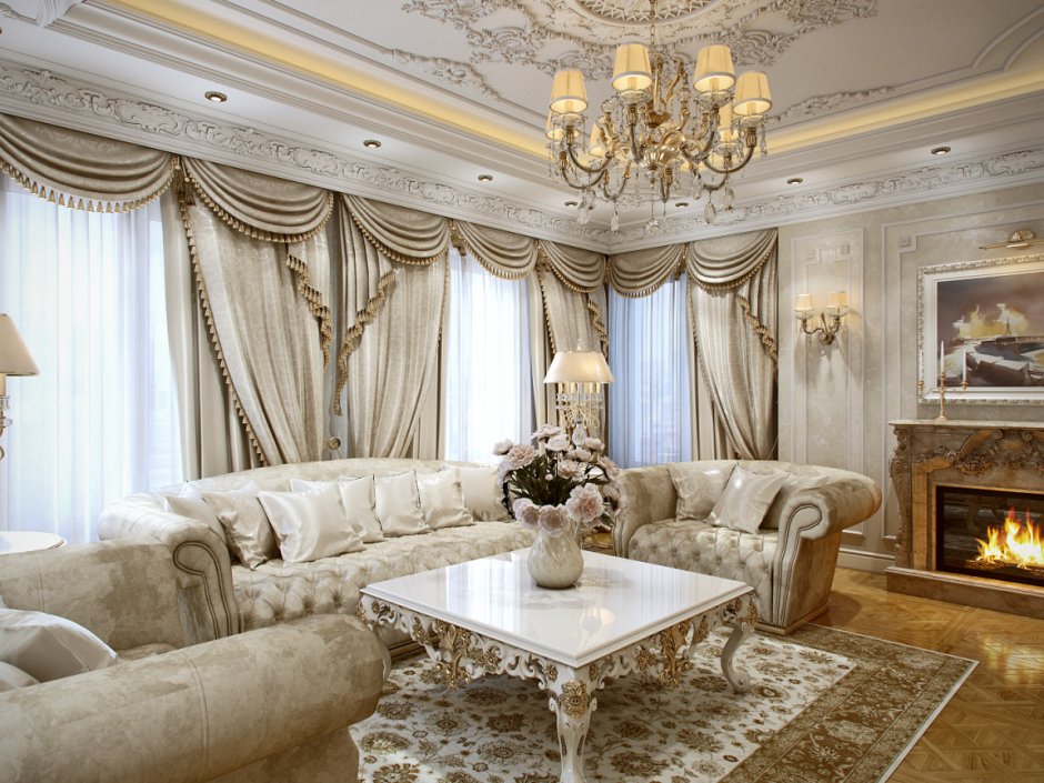 Гостиная Ампир Барокко