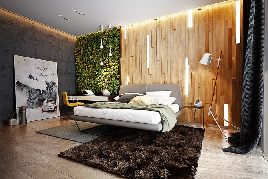 Спальня в стиле эколофт