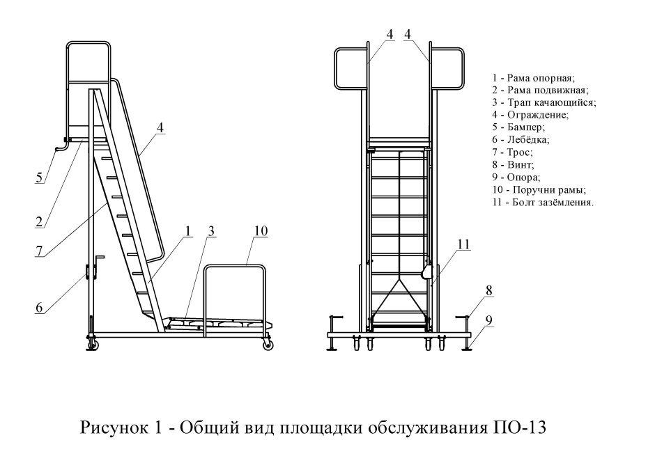 Откидной трап для загрузки автоцистерны