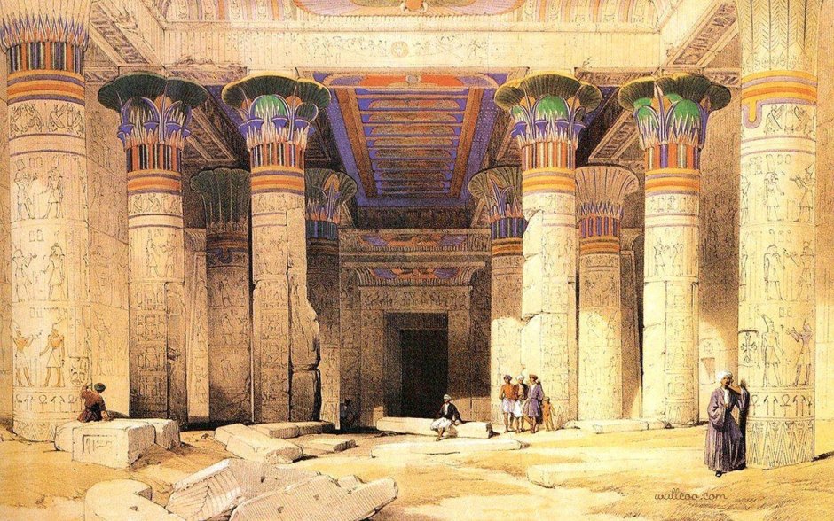 Храм Хатхор в Египте реконструкция