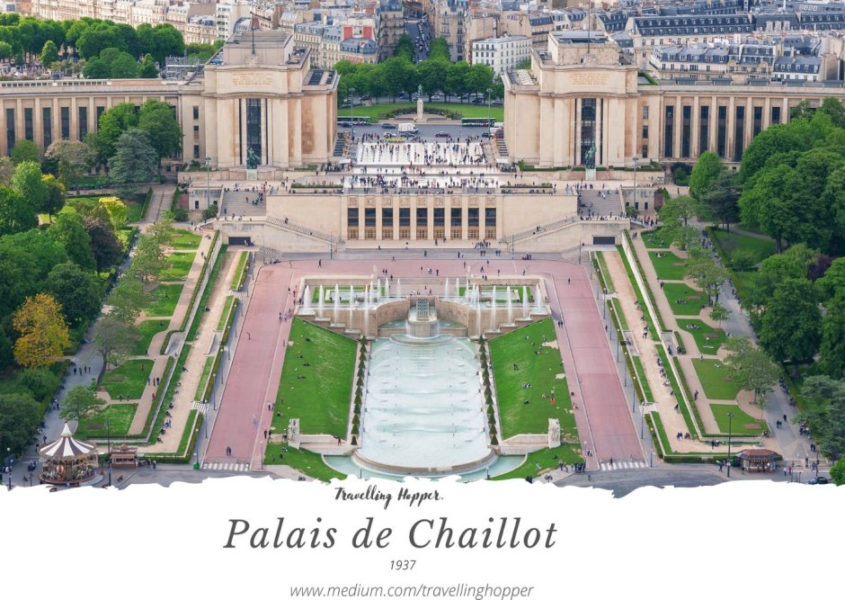 Париж дворец Шайо вид сверху