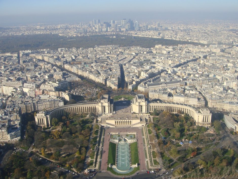 Париж дворец Шайо вид сверху