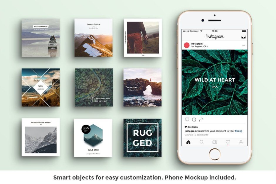 Креативные шаблоны для инстаграмма