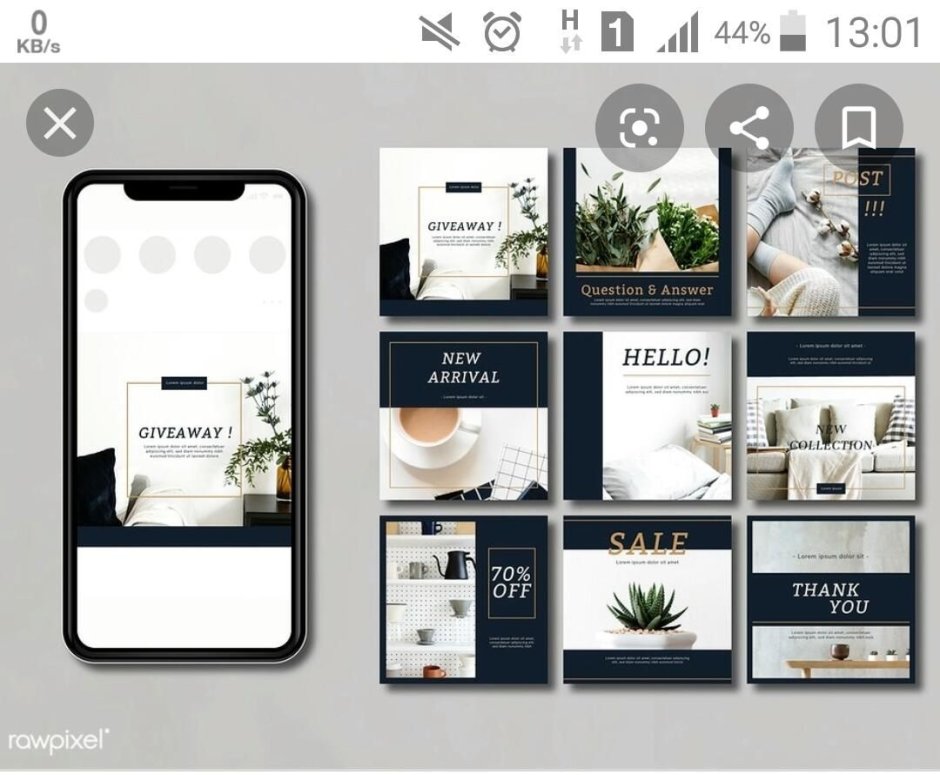 Instagram Templates PSD шаблоны