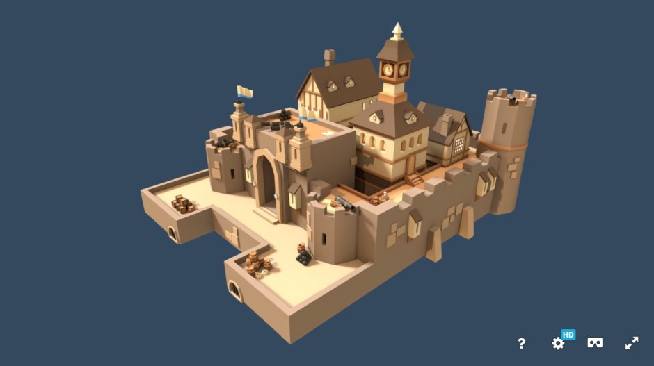Blender замок