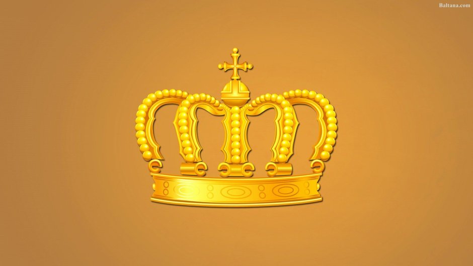 Корона на золотом фоне