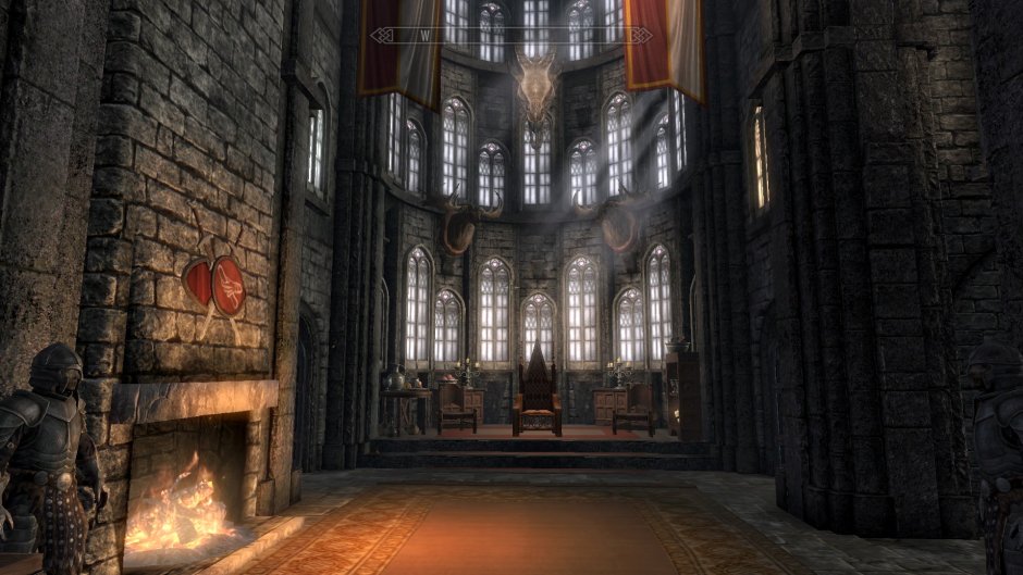 Тронный зал Skyrim