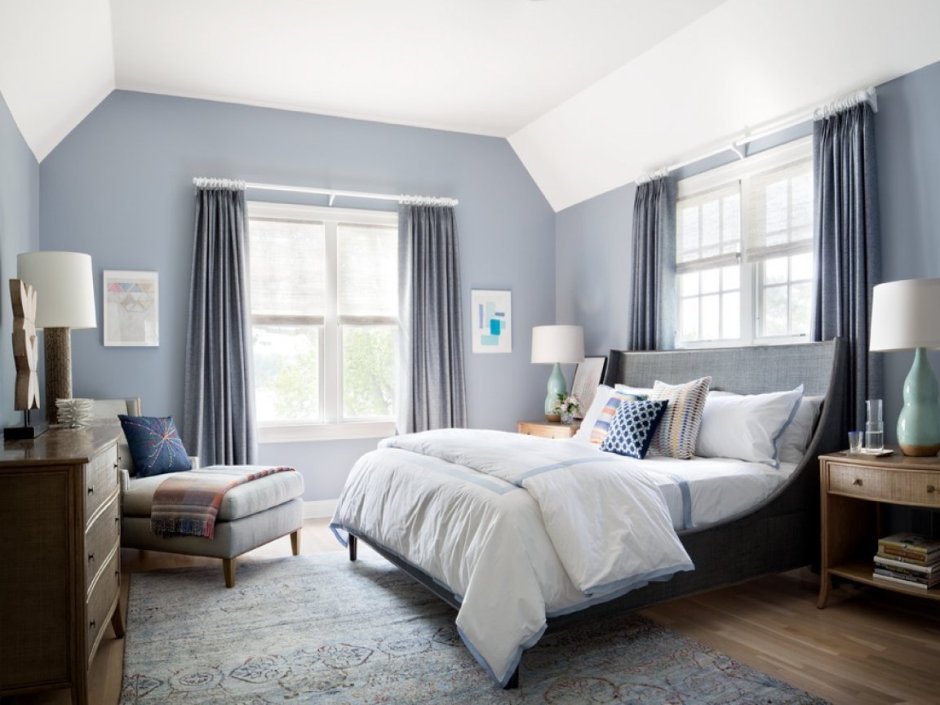 Спальни с серыми стенами дизайн