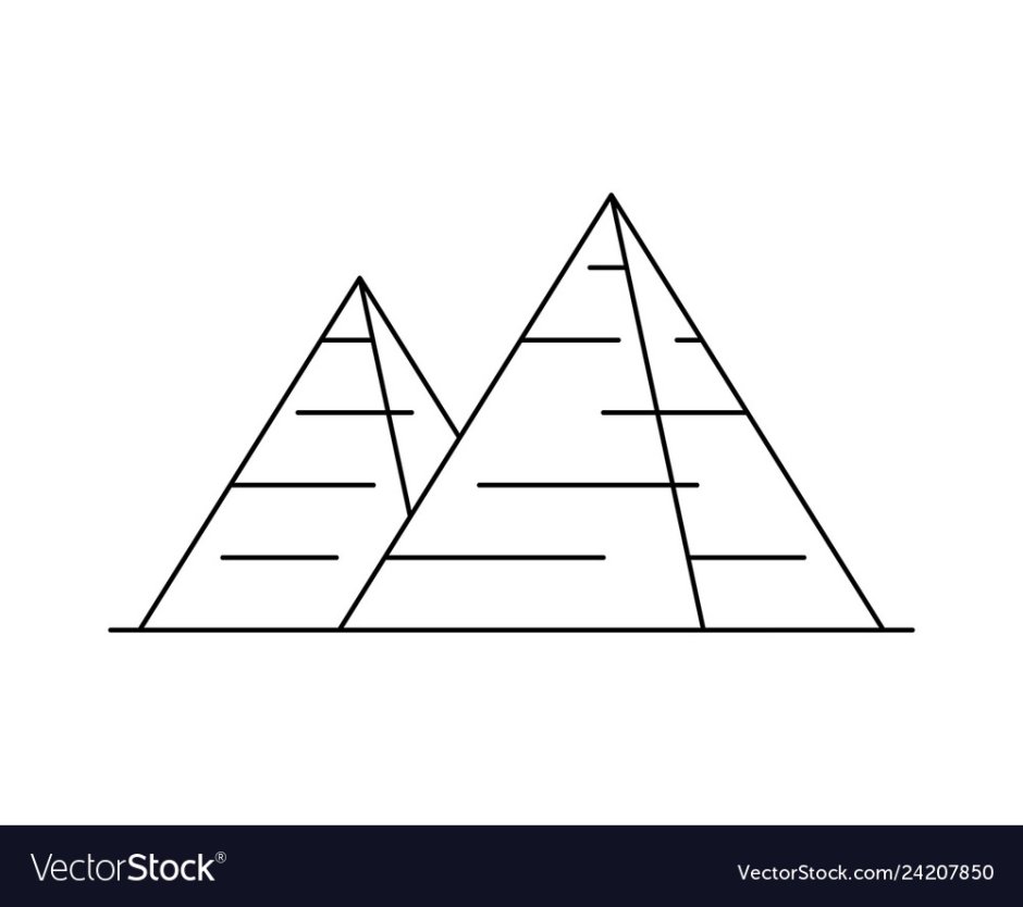 Рисунок пирамидка для детей Египет