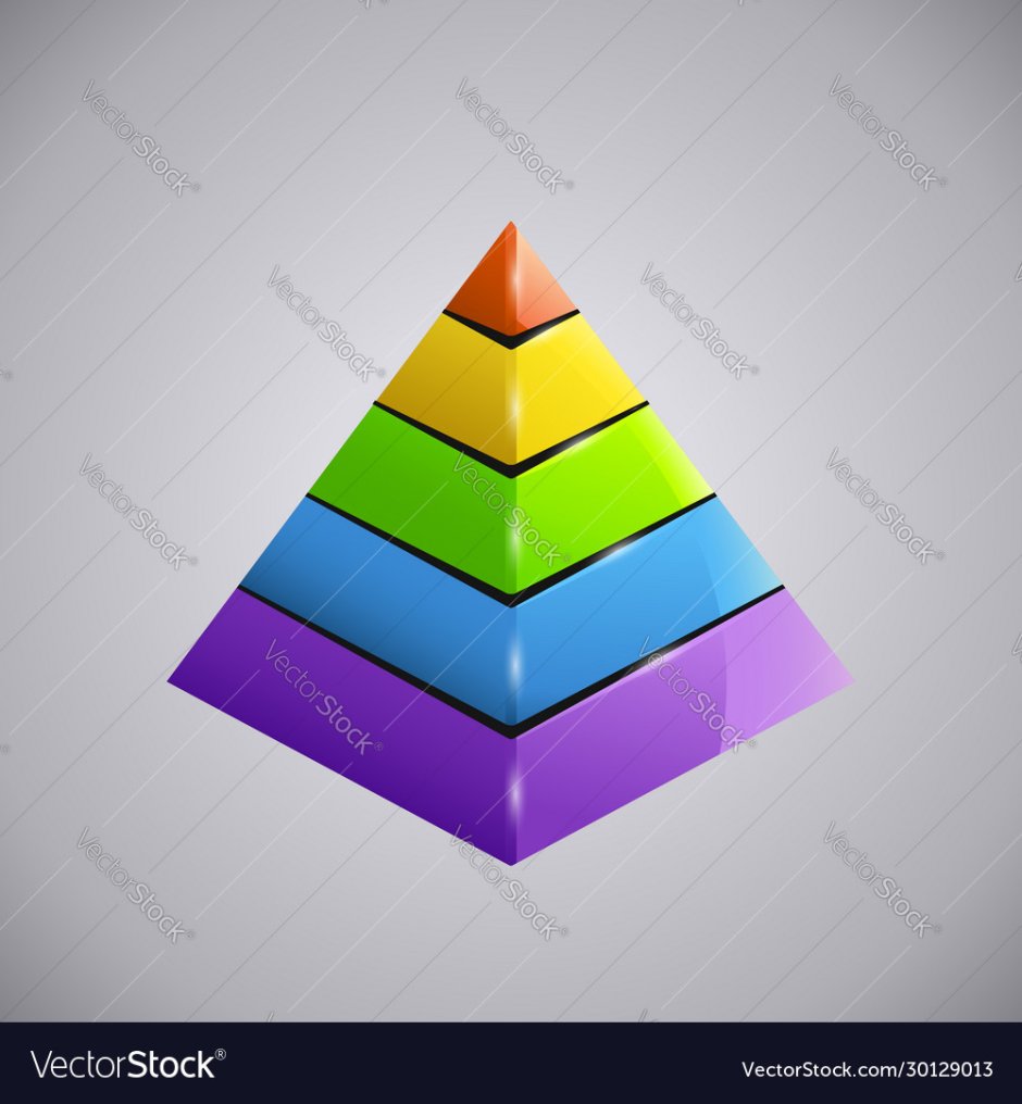 Разноцветная пирамида логотип