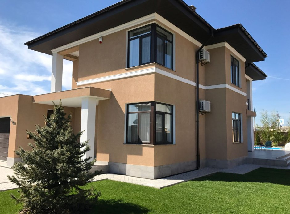 Красивая штукатурка фасада