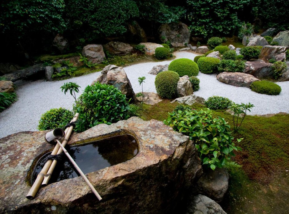 Цукубай в японском саду