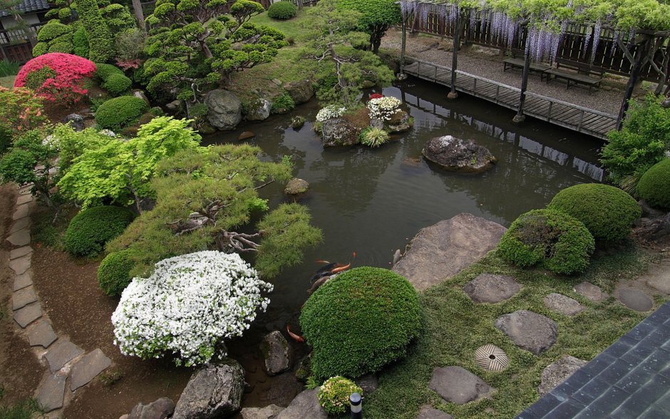 Японский прудик в саду