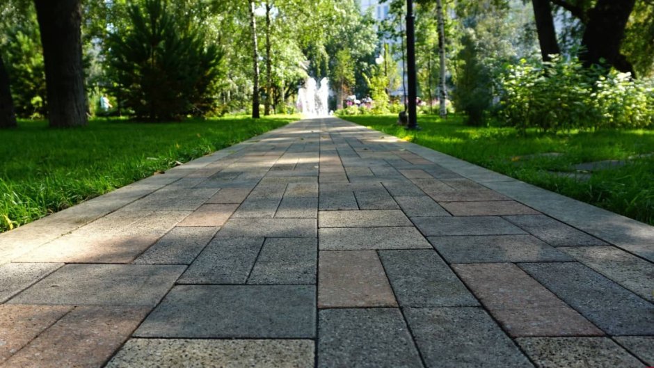 Тротуарная плитка в парке