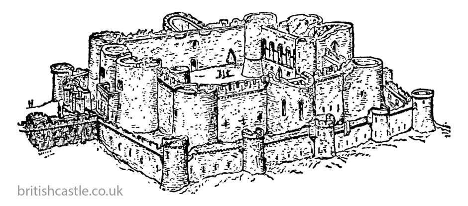 Разрушенный замок Конуи Уэльс Великобритания