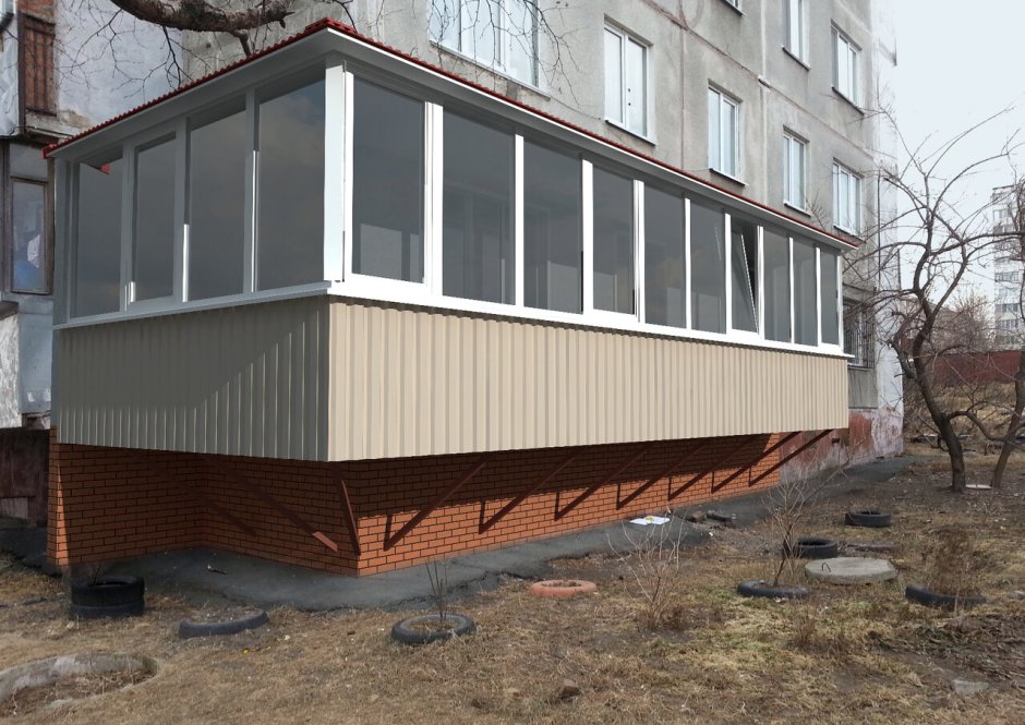 Интерьер балкона