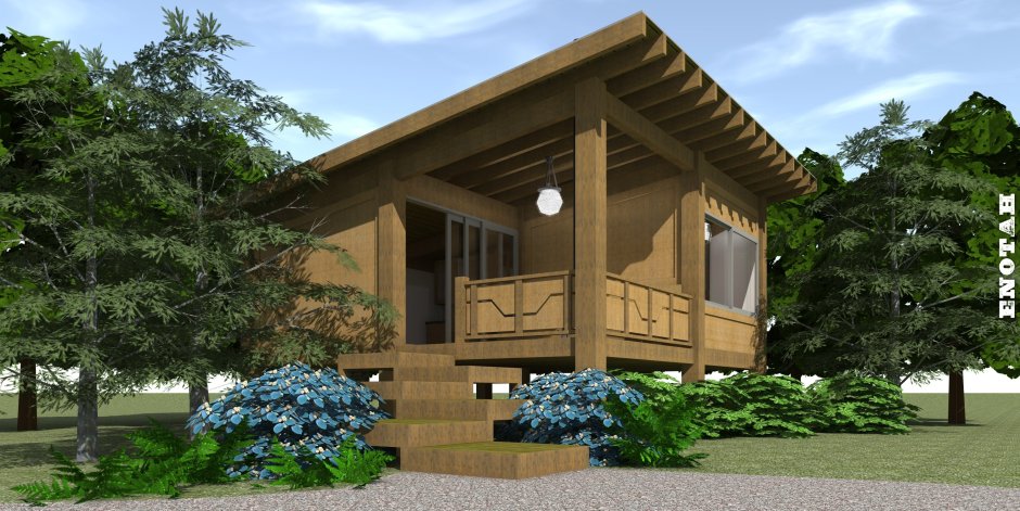 Дачный домик с односкатной крышей проекты