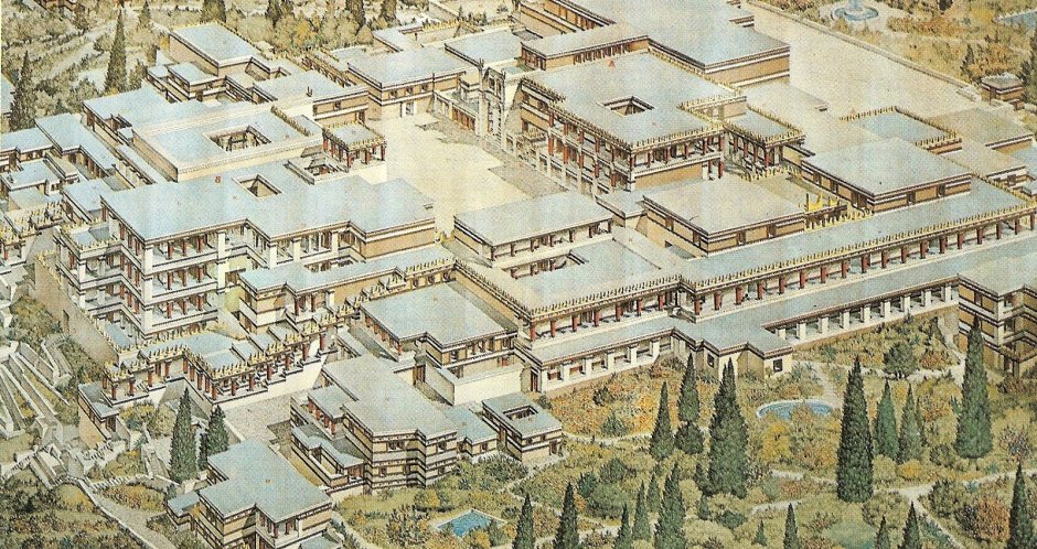 Кносс город дворец Миноса реконструкция