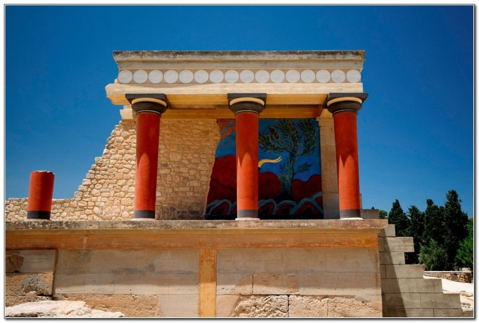 Дворец в Кноссе Крит архитектура