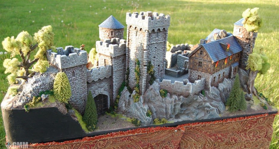 Средневековый замок донжон макет