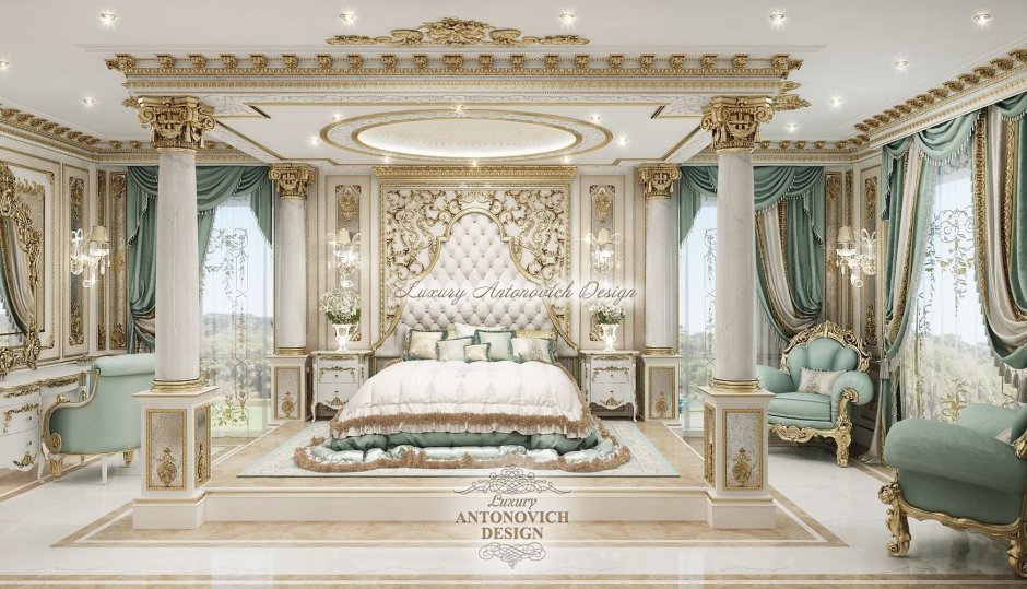 Luxury Mansion Interior спальни