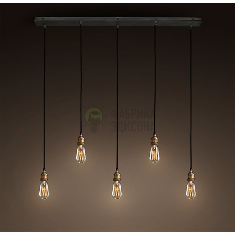Светильник 20th c. Factory Filament 5 плафонов