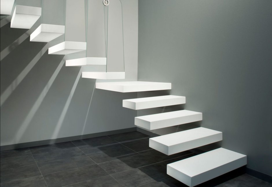 Corian Design White лестница