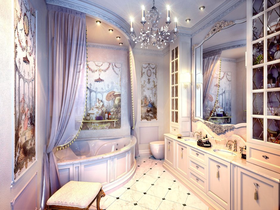 Ванные комнаты в стиле рококо