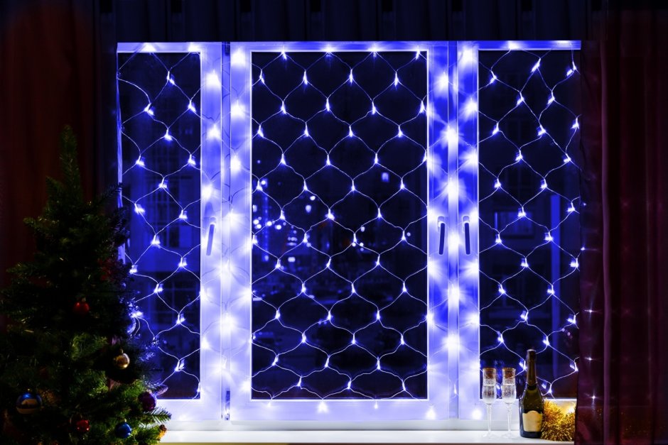 Гирлянда занавес 240 led 2x2 белая