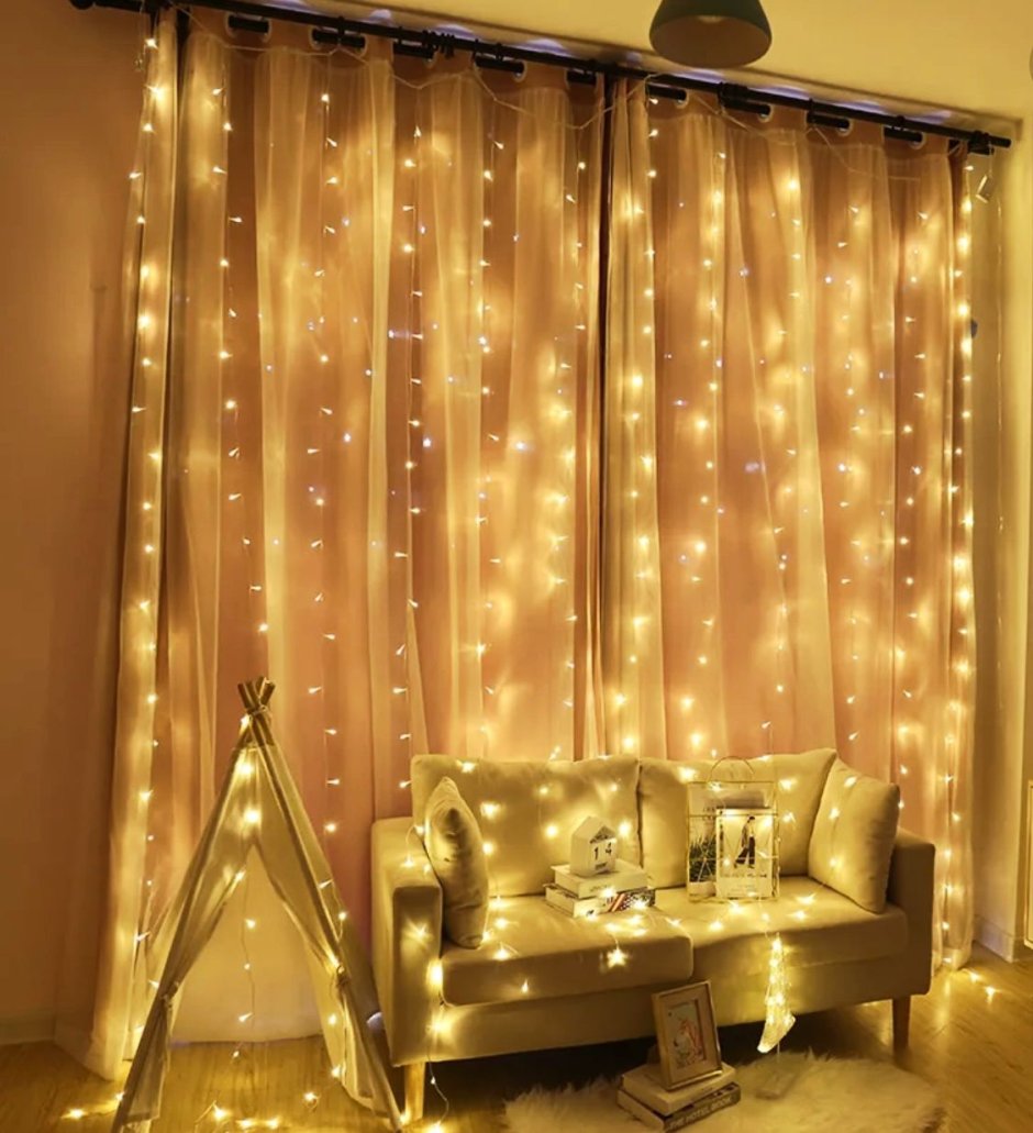 Гирлянда штора Curtain Lights 3*3