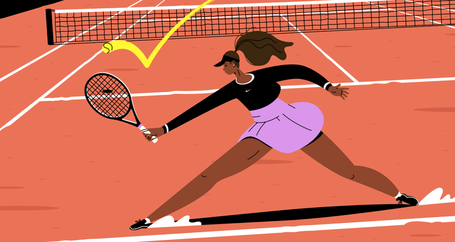 Теннисный корт нарисованный