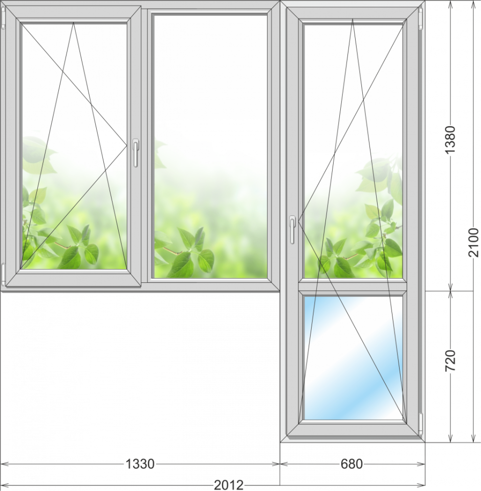 Алюминиевые окна 1.4.1.5