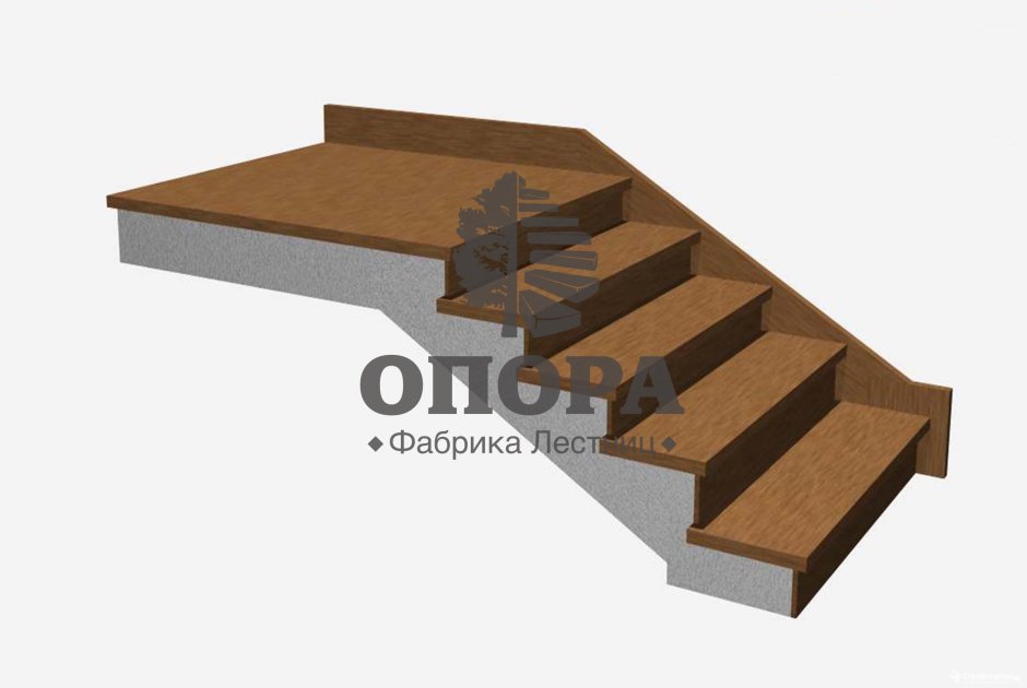 Отделка бетонной лестницы