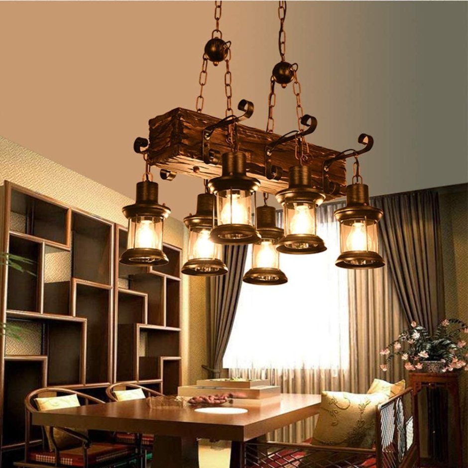 Светильник Wood Chandelier